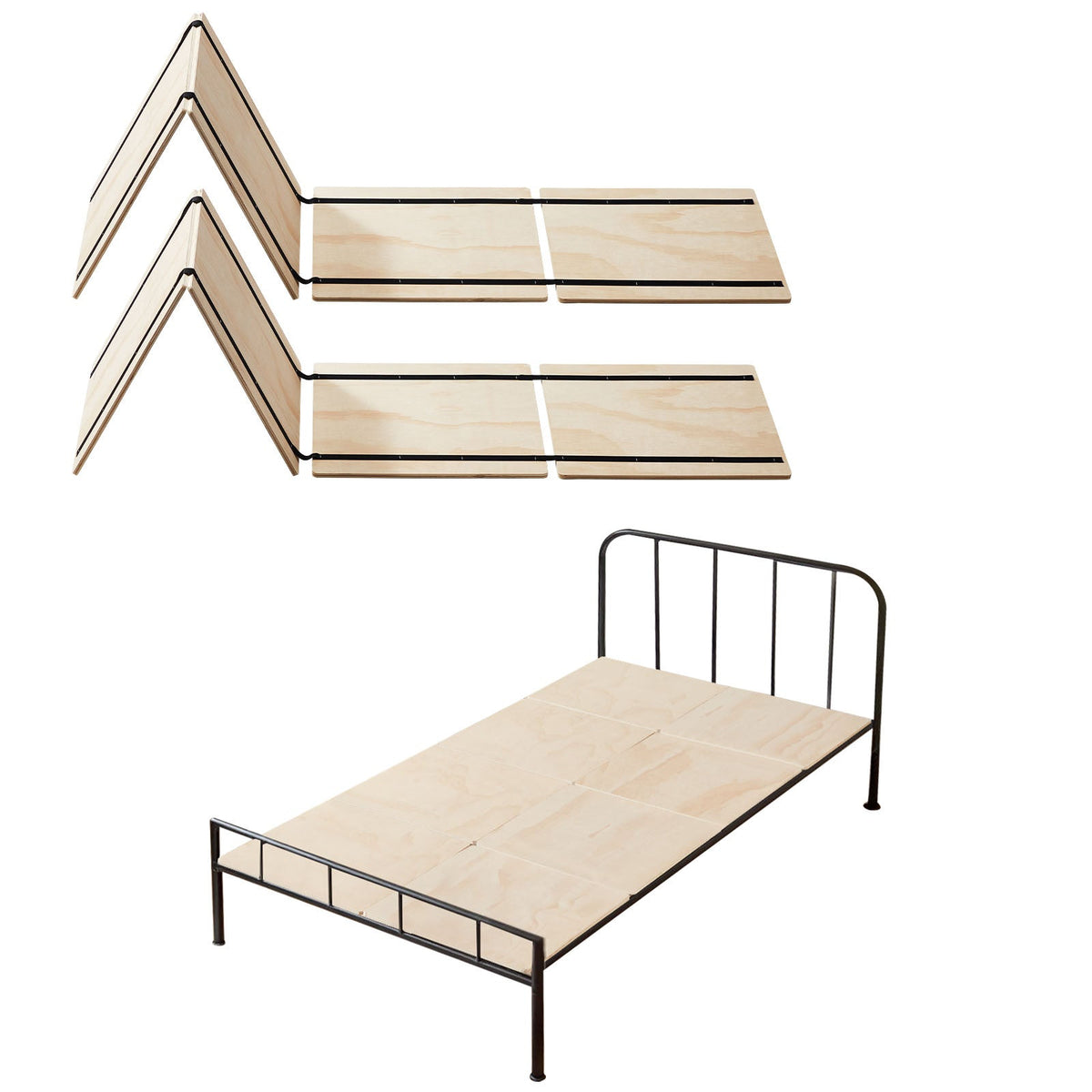 0.4-Inch Foldable Bunkie Board with Tool-Free Assembly for Bedroom