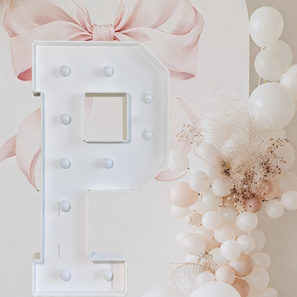 Marquee Letter Lights 3ft LED Light Up Letters for Weddings, Proposals & Celebrations – Cool White Lighted KT Board DIY Display Frame