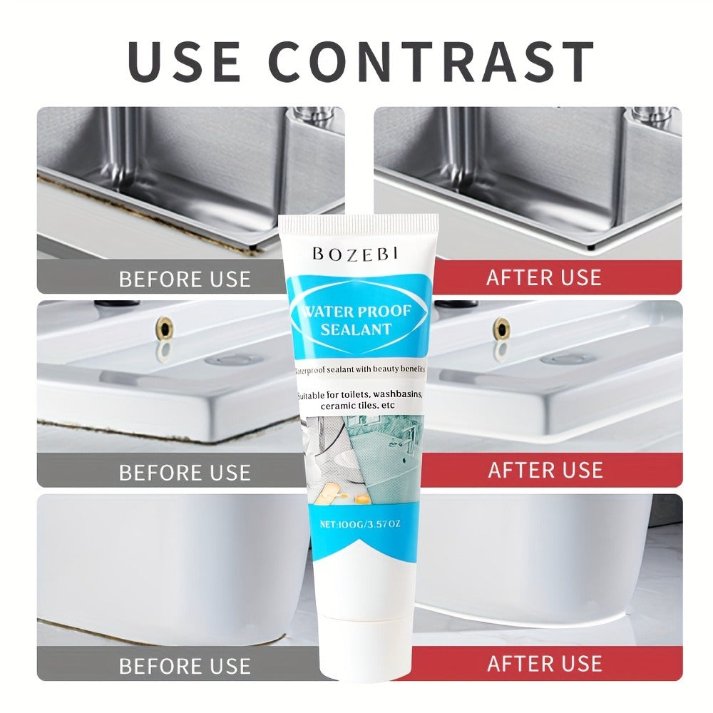 Tile Grout Sealant 100g Gap Filler for Kitchen Bathroom Sink Floor Odor Free Easy Handling for Home Cooking, Dining and Outdoor Meals