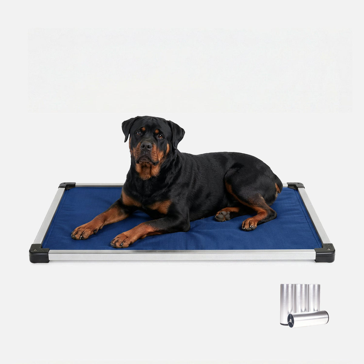 Chew-Resistant Padded Elevated Dog Crate Bed with Aluminum Frame in Five Sizes and Four Colors product image 1
