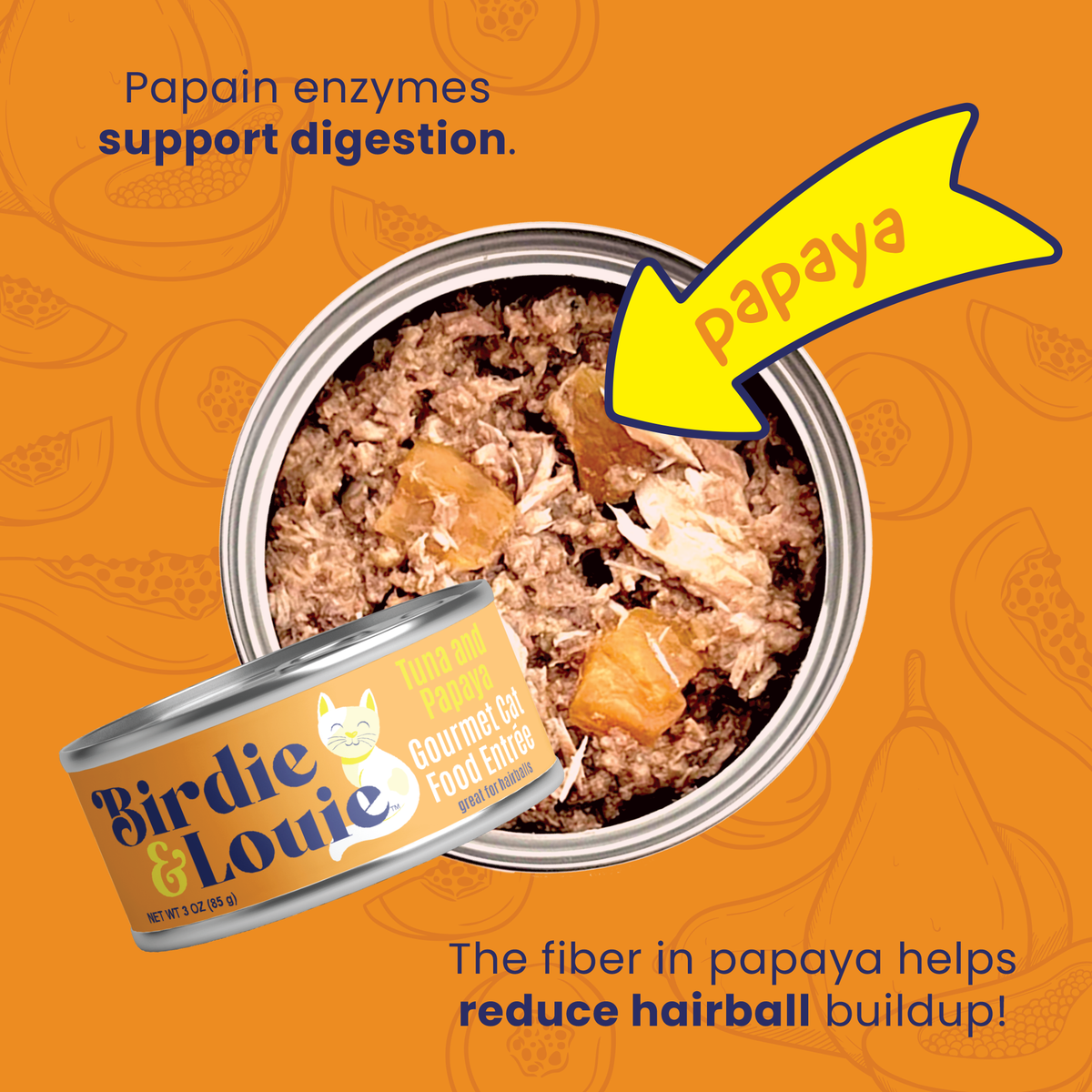 Tuna and Papaya Wet Cat Food with Flakes in Broth for Hydration Digestive Support and Complete Nutrition product image 4