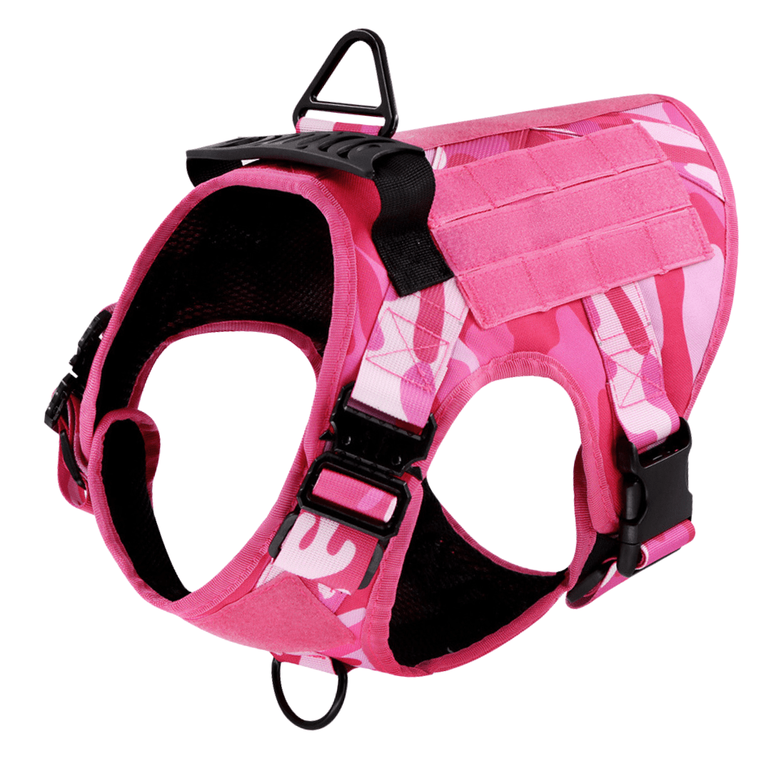 Heavy-Duty Tactical No-Pull Dog Harness with Dual D-Ring Control and Quick-Release Metal Buckles product image 5