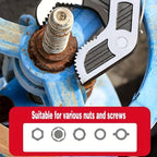 Four-Piece Self-Adjusting Wrench Set in 6-, 8-, 10- and 12-Inch Sizes with Cr-V Material Marking