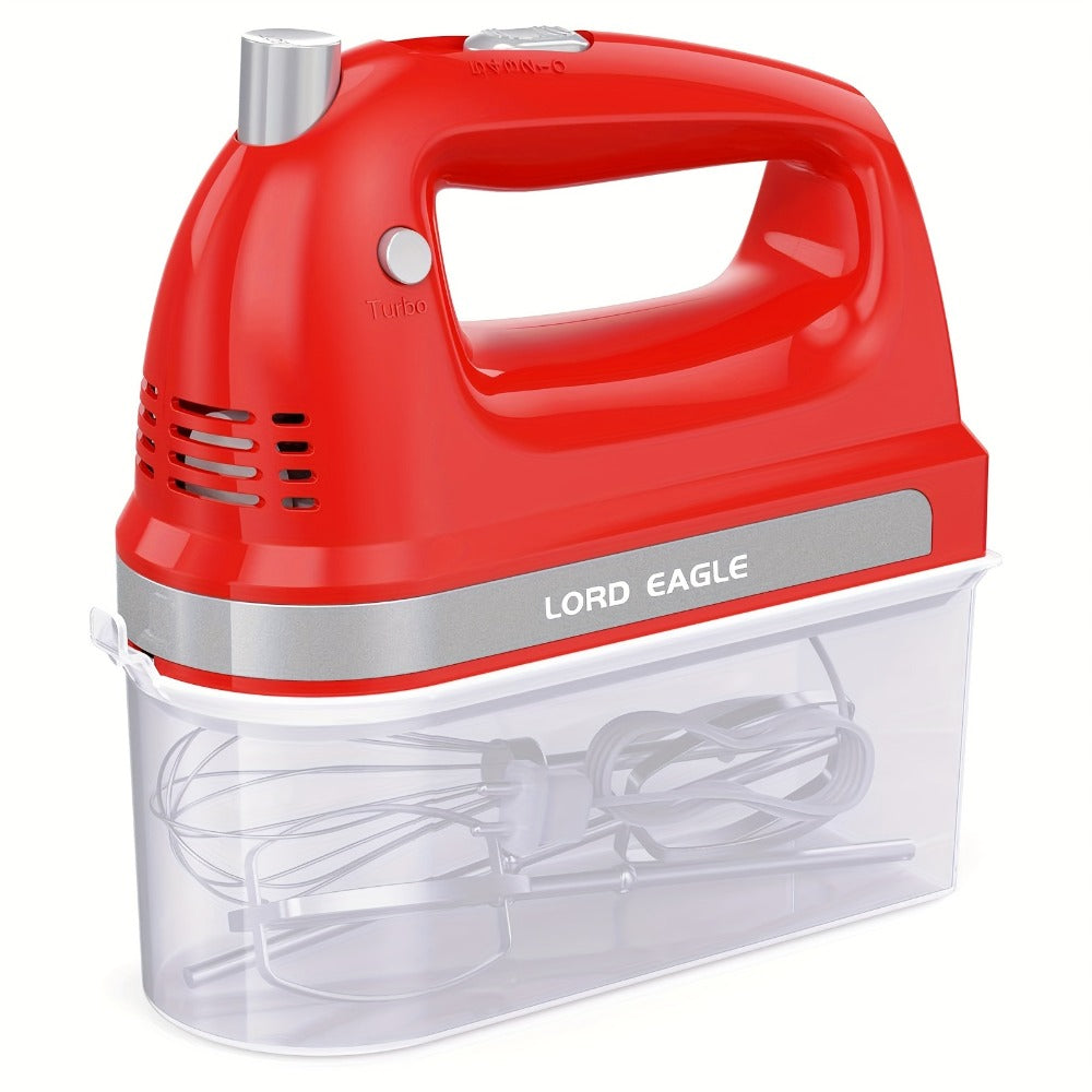 Hand Mixer Electric 300W with Stainless Steel Attachments & Storage Case – 5-Speed Control for Baking Cakes