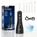 Water Flosser SEJOY Cordless Oral Irrigator with 300ml Tank, Five Modes, Five Nozzles, 1800mAh Battery and USB Charging