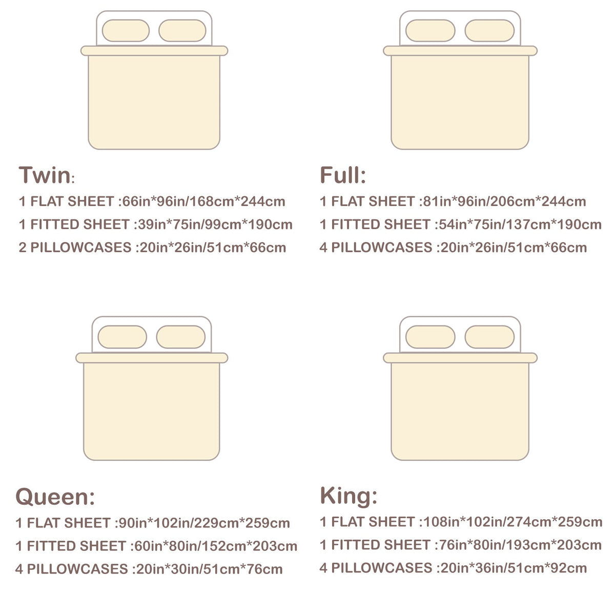 Bed Sheet Set 100 GSM Microfiber in 4- or 6-Piece Configuration with Four Sizes and Twelve Solid Colors