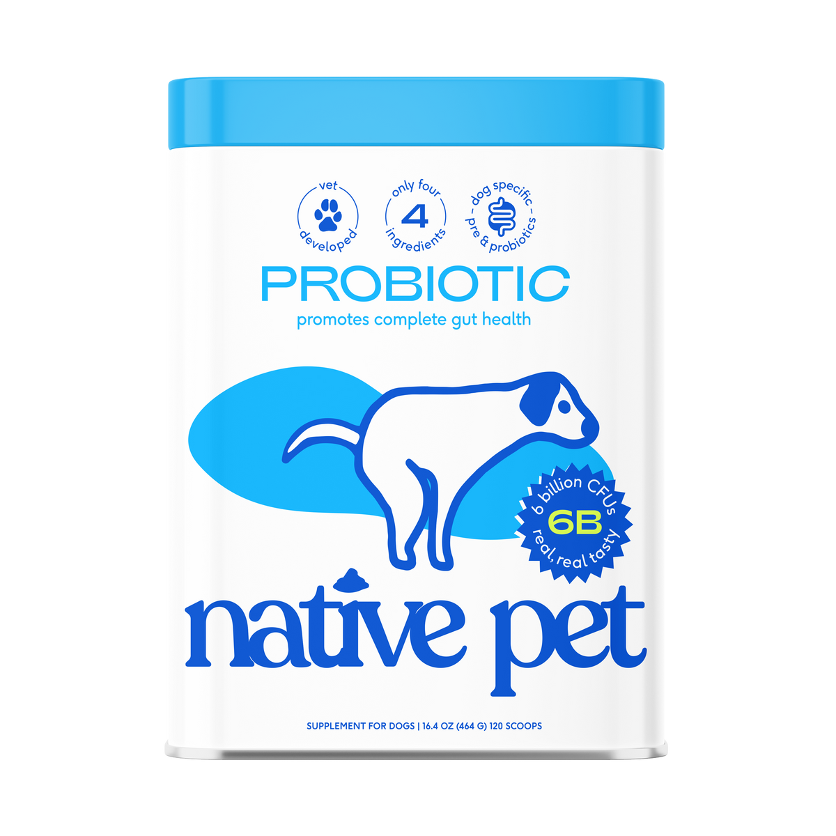 Daily Dog Probiotic Powder with Four Canine-Specific Strains and Prebiotic Fiber, 1.7 oz to 240 Scoops product image 12