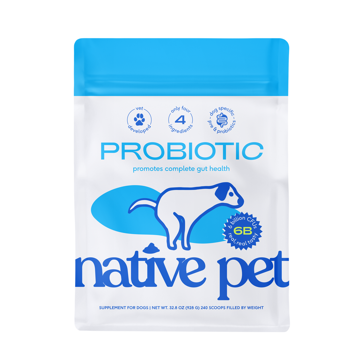 Daily Dog Probiotic Powder with Four Canine-Specific Strains and Prebiotic Fiber, 1.7 oz to 240 Scoops product image 13