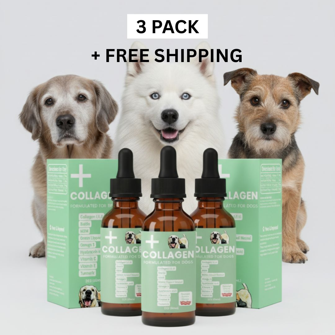 Liquid Collagen Supplement for Dogs Three Dogs