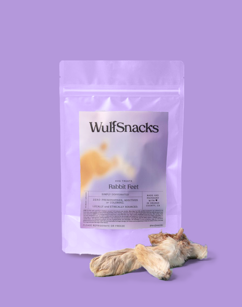 Dehydrated Rabbit Feet Pet Chews product image 1
