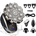 Electric Shaver 7D or 9D Rotary Head with Titanium Blades, LED Display, USB-C Charging and Set Options