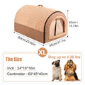 Dog Bed Cat Bed Enclosed Pet Tent House – All-Season Soft Washable Cave Bed with Non-Slip Bottom, Cozy Puppy Kennel