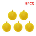 Five-Piece Yellow Hanging Adhesive Fly Ball Set with 3.15-Inch Diameter for Trees and Plant Areas
