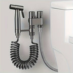 Bidet Toilet Spray Gun Angle Valve One In Two Out Handheld Flusher Booster Sprayer for Toilet for Entryways, Bedrooms and Living Spaces