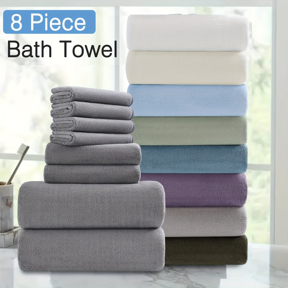 Bath Towel Set 20 Piece 100% Microfiber Absorbent Quick Dry Soft Extra Large Bath Sheets 8 Bath Towels 12 Washcloths Home Bathroom Spa Gift