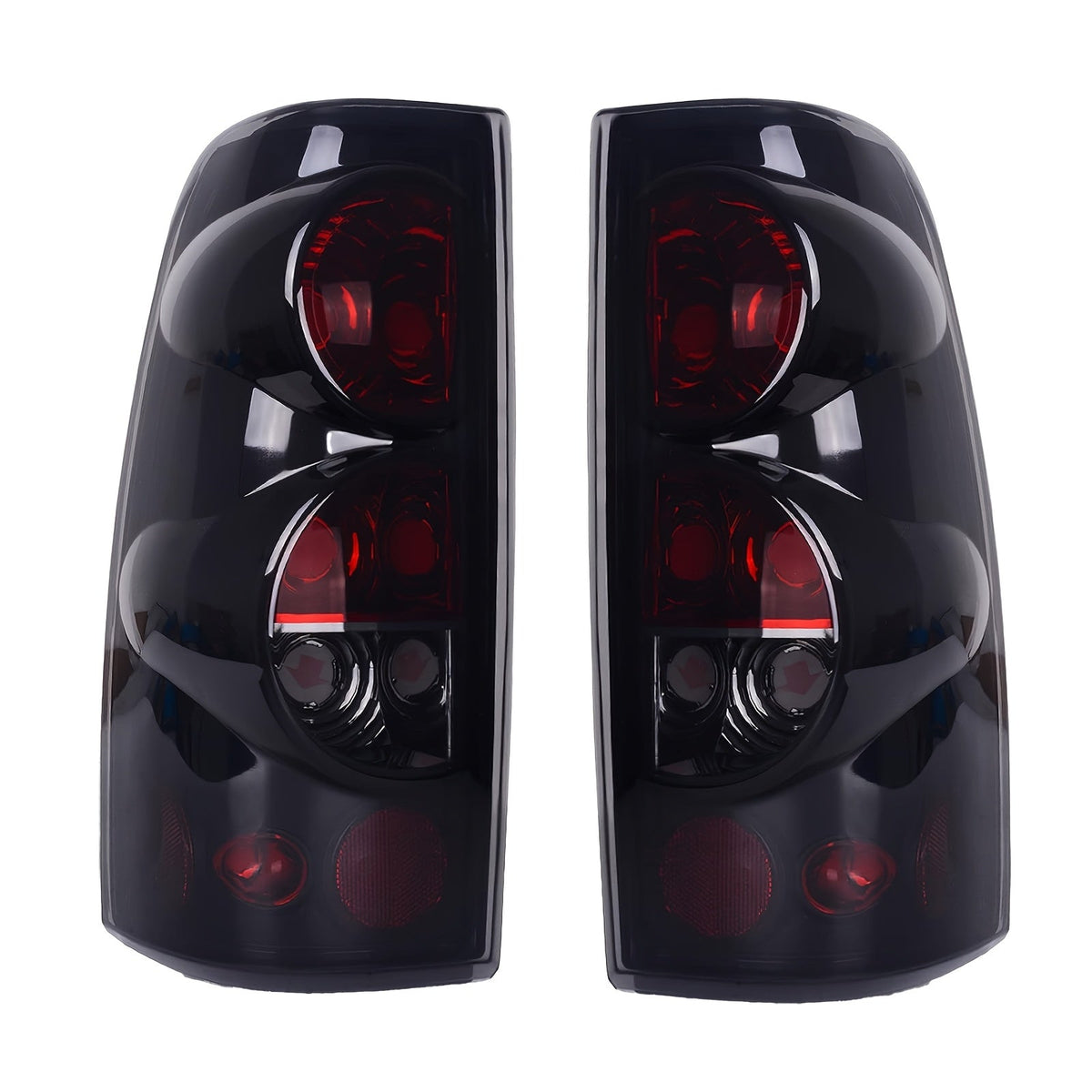 Tail Lights for Chevy Silverado 1500 2500 3500 1999-2006 & GMC Sierra 1999-2003 – Direct Replacement Pair | Black Housing | Smoked Gray