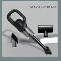 Black Cordless Handheld Vacuum Cleaner with Detachable Dust Bin, Extension Tube and Two Brush Attachments