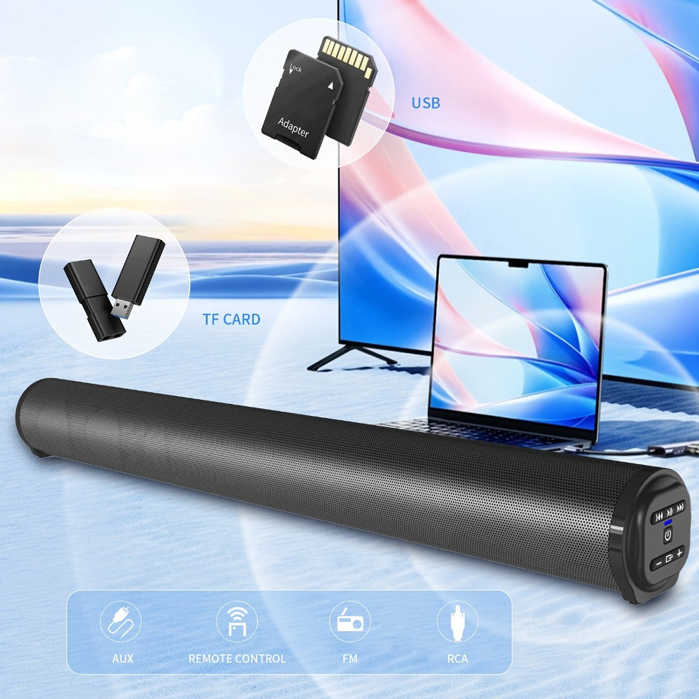 4D Echo Pearl Hi-Fi Soundbar with Subwoofer, Surround Sound Speaker System for TV, Computer & Laptop