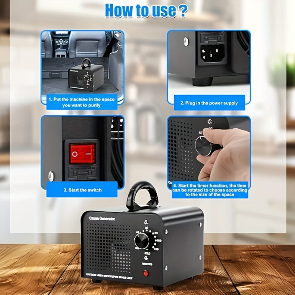 Ozone Generator Commercial 36000mg/h, O3 Air Purifier Deodorizer Ionizer with Timer & Humidity Display