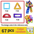 Magnetic Tiles 67-Piece Bicolor Open-Frame Geometry Building Set with Curves, Squares and Triangles