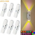 Cat Eye LED Wall Light Motion Sensor, 6 Pack USB Rechargeable Night Lamp, 3 Color Settings