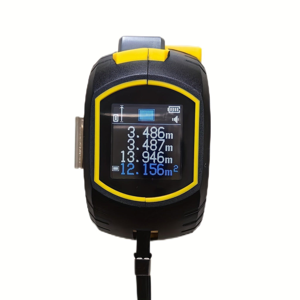 3-in-1 Laser Tape Measure Digital Laser Rangefinder Steel Tape Measure Cross Laser Level High for Entryways, Bedrooms and Living Spaces