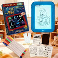 Magic LED Drawing Board for Kids with 15 Double-Sided Tracing Cards & 6 Markers, Light Up Luminous Art Board for Boys & Girls Ages 3-8