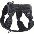 No-Pull Dog Harness Military Style Reflective Vest with Control Handle – Tactical Dog Harness for Training & Service Dogs, S/M/L/XL, Black