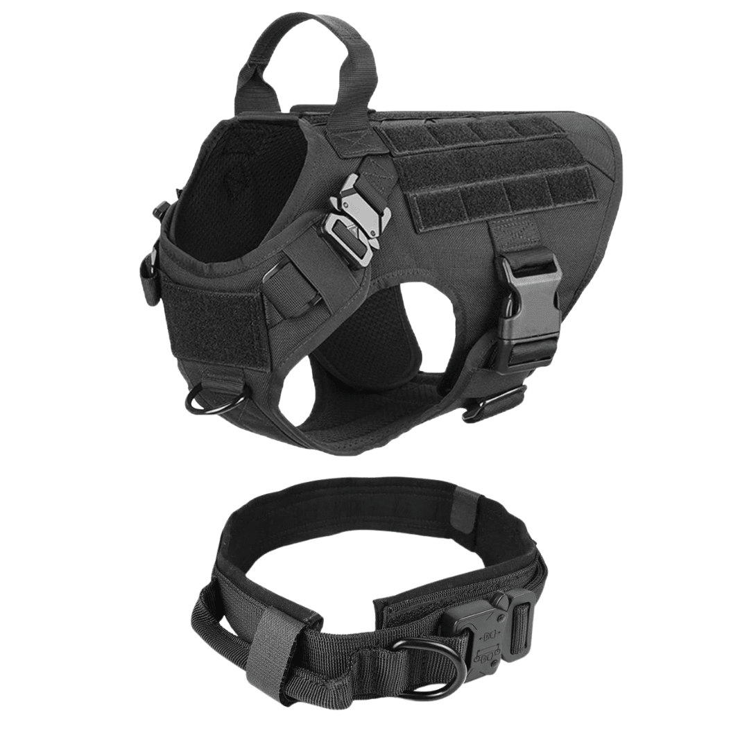 Heavy-Duty Tactical No-Pull Dog Harness with Dual D-Ring Control and Quick-Release Metal Buckles product image 51