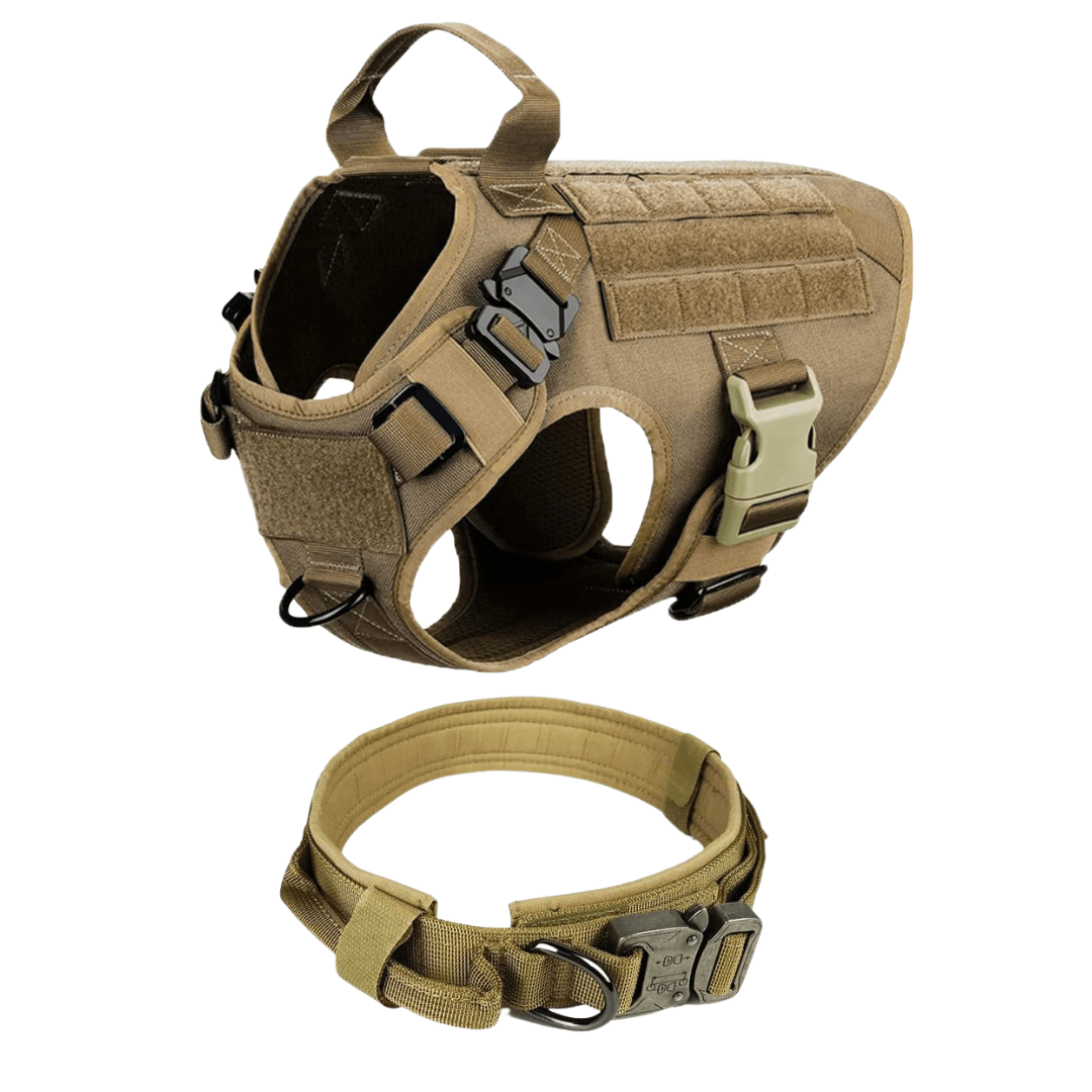 Heavy-Duty Tactical No-Pull Dog Harness with Dual D-Ring Control and Quick-Release Metal Buckles product image 52