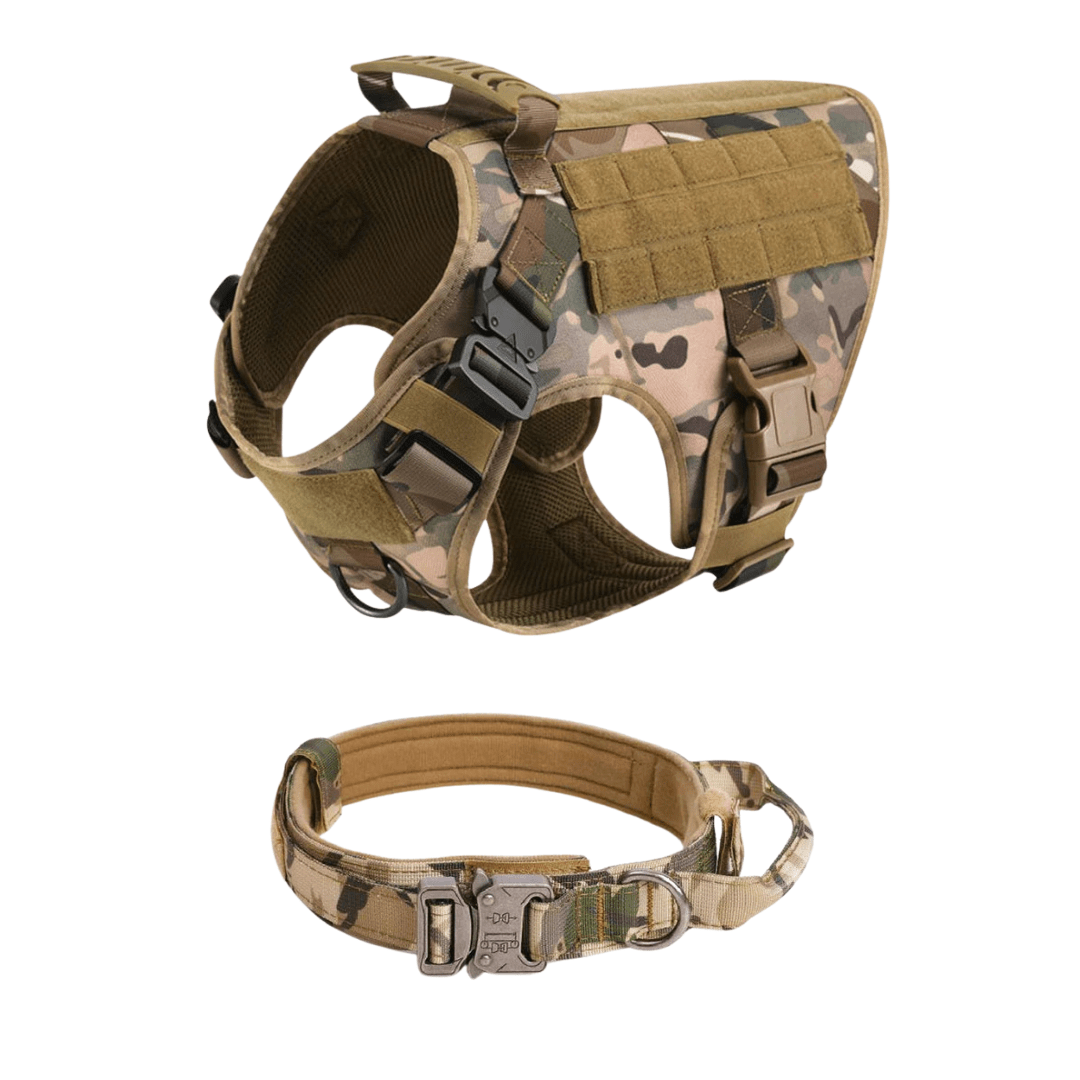 Heavy-Duty Tactical No-Pull Dog Harness with Dual D-Ring Control and Quick-Release Metal Buckles product image 53