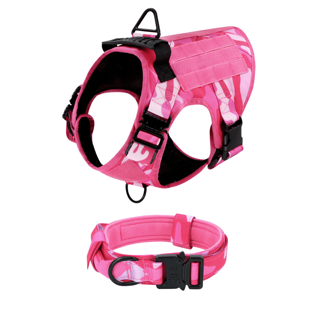 Heavy-Duty Tactical No-Pull Dog Harness with Dual D-Ring Control and Quick-Release Metal Buckles product image 55