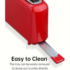 750W Slim Two-Slice Toaster with Six Shade Settings, Reheat, Defrost, Crumb Tray and Six Color Options