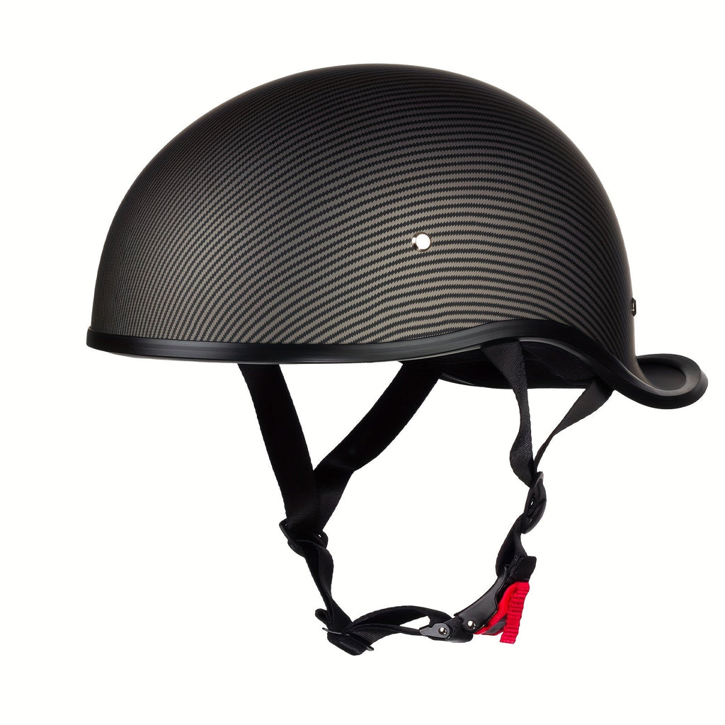 Motorcycle Helmet Open-Face Half-Shell in Size M with TXW, FLH or YUN Graphics and Quick-Release Chin Strap