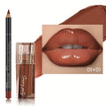 Lip Gloss Lip Liner Set Hydrating Water-Gloss Dewy Finish – 3D Precision Contour Matte Liner, for Makeup, Travel and Everyday Vanity Use