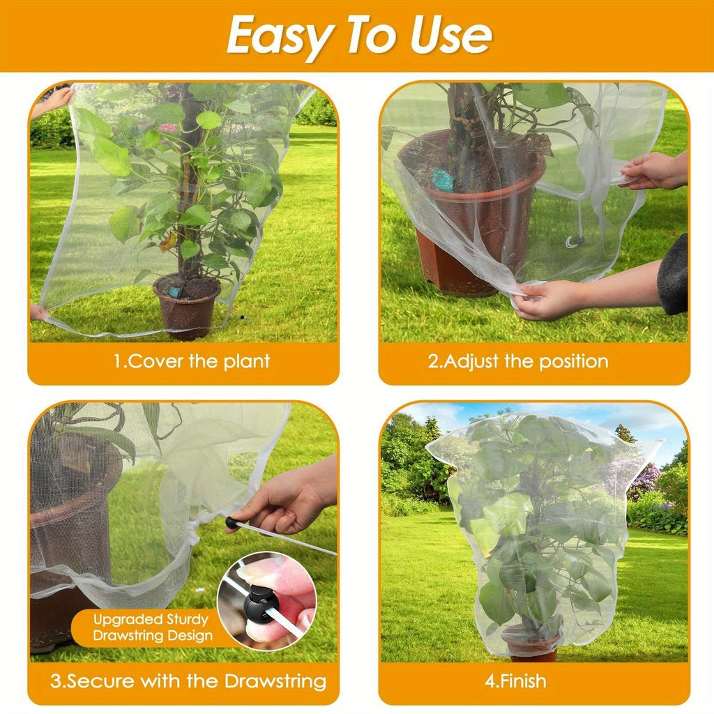 Garden Netting | Plant Protection Bags Drawstring Insect Bird Barrier