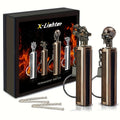 Permanent Match Fire Starter with Gift Box – 10000 Strike Flint Igniter Keychain Lighter for Camping, Travel & Emergency | Refillable