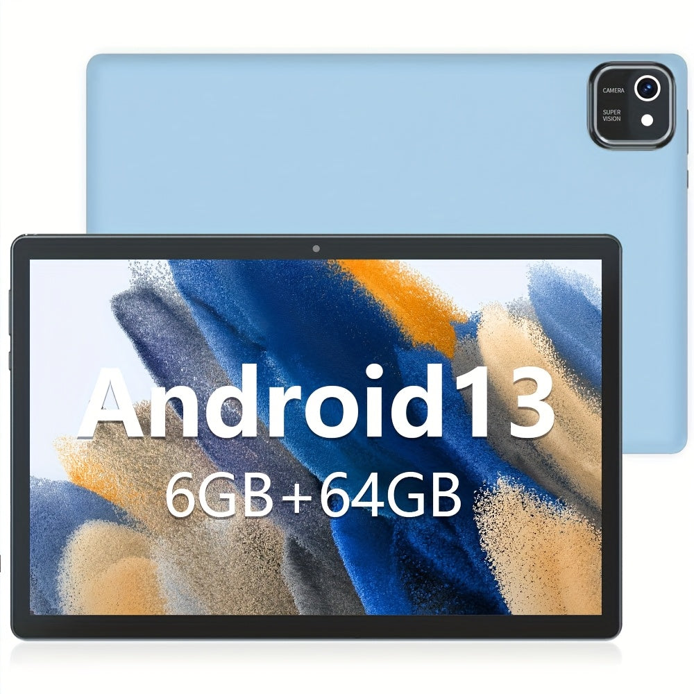 Android Tablet 10-Inch with Android 13, 2GB RAM, 64GB Internal Storage, Dual Cameras and 6000mAh Battery