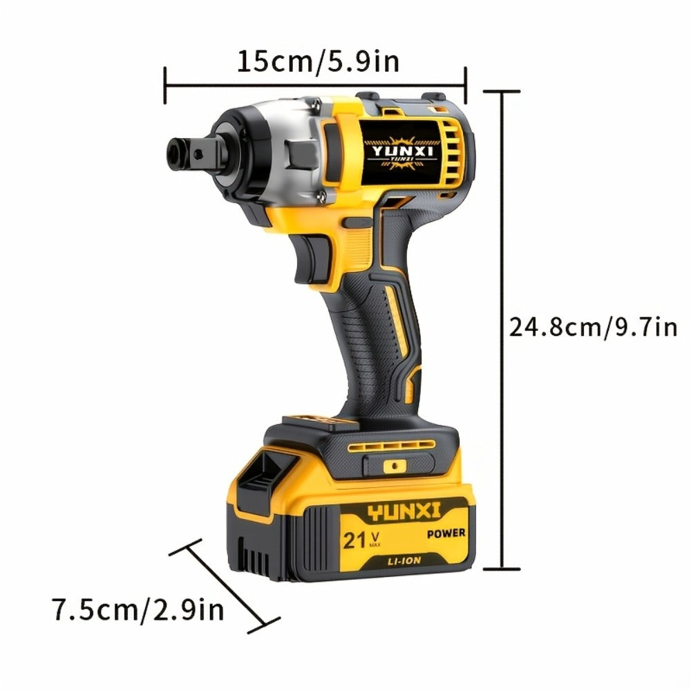 Impact Drill Set 21V Cordless with Drill Bit Accessories, Toolbox & Charger, Wireless Impact Wrench Drill