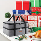 Insulated Casserole Carrier, 15.7-Inch Baking Dish Bag in Single or Double-Deck Configurations