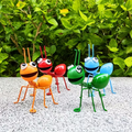 Garden Ant Sculptures 4-Pack – Rustic Iron Metal Yard Decor Figurines with Big Eyes, Halloween & Outdoor Patio Decoration, No Battery Needed