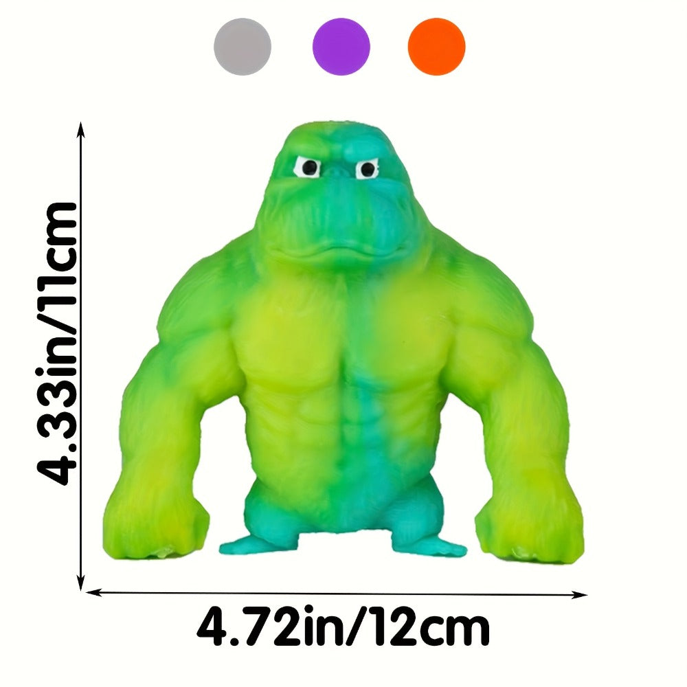 Stretchy Gorilla Fidget Toy Squeeze Monkey, Sensory Stress Squishy Monkey with PVA Sponge Fill