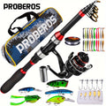 Carbon Fiber Fishing Rod & Spinning Reel Combo – Ultralight Fast Action Rod with Long Cast Spinning Wheel