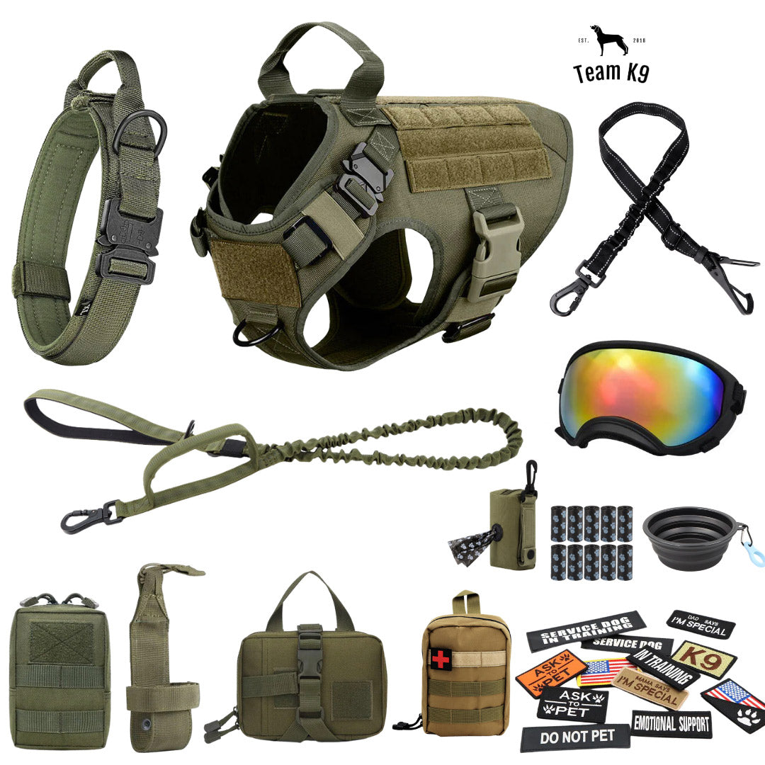 Heavy-Duty Tactical No-Pull Dog Harness with Dual D-Ring Control and Quick-Release Metal Buckles product image 79