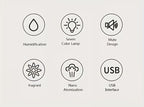 USB Cool Mist Humidifier with Color-Changing Night Light, Portable Desktop Car Aromatherapy Humidifier Nano Fine Mist Facial Steamer
