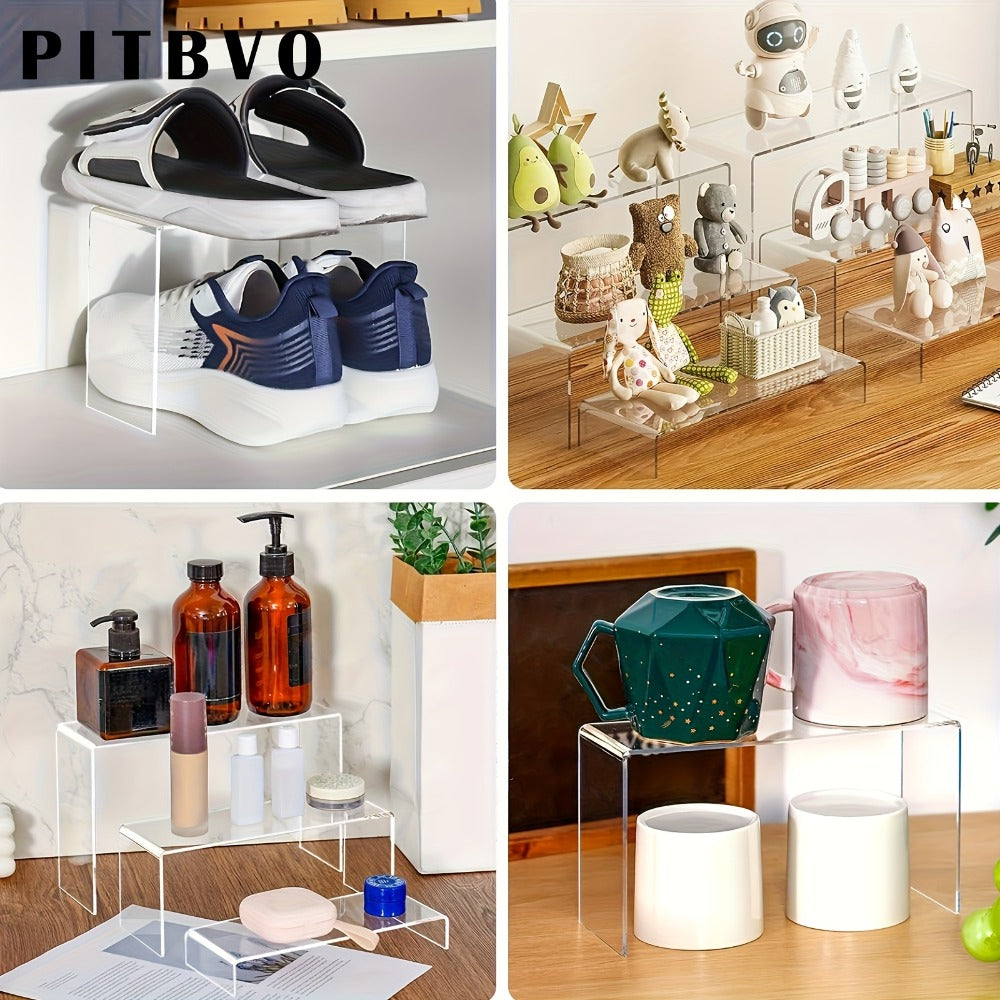 Acrylic Display Risers Clear Transparent Stands for Funko Pop Figures, Cupcakes, Jewelry, Perfume Bottles