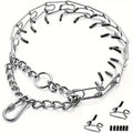 Prong Training Collar for Dogs with Rubber Tips – Adjustable Metal Pinch Collar for Small Medium and Large Breeds S & M