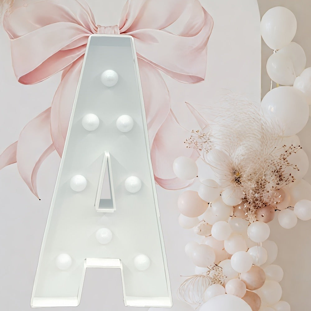 Marquee Letter Lights White LED - 3FT Light Up Letters A-Z for Birthday, Anniversary, Wedding & Party Decor