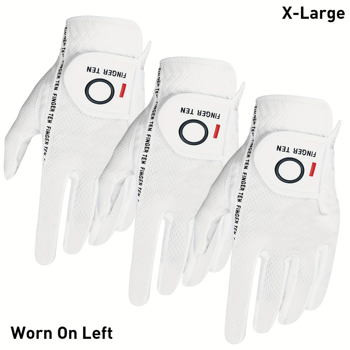 Wet Weather Golf Gloves Rain Grip 3-Pack for Men | Breathable Water-Resistant Golf Gloves for Left & Right Hand