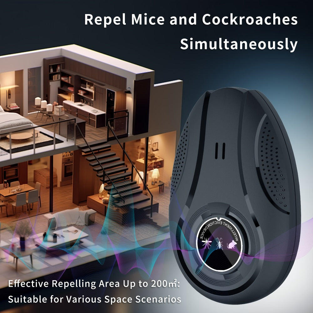 Ultrasonic Pest Repeller for Home Indoor, Plug-In Electronic Mosquito Cockroach Mouse Ant Spider Device for House Office Warehouse